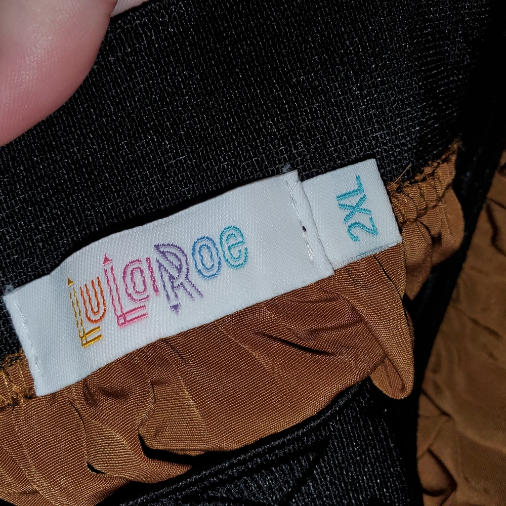 LuLaRoe Tan/Brown Jill 2x - Picture 2 of 2
